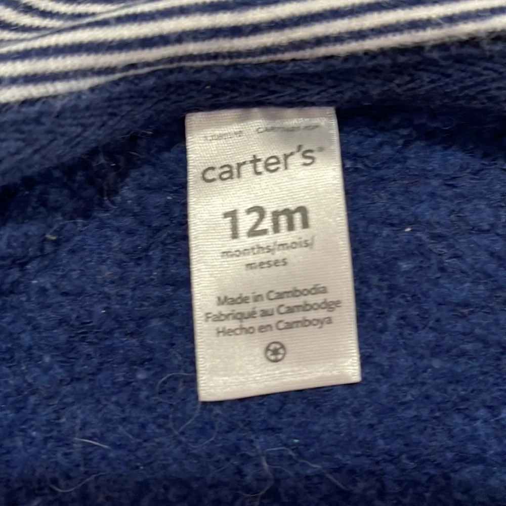 Carters baby boy 12 months Hoodie Dinosaur